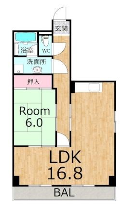 東洋マンション 606号室 間取り