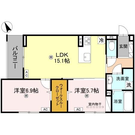 D-ROOM小篠原 間取り