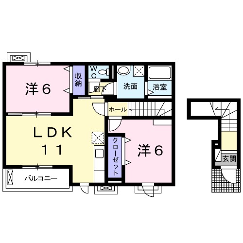 ラズベリー　ドリーム 203号室 間取り