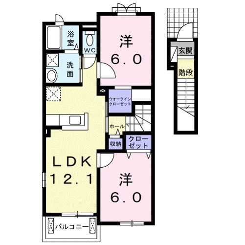 ブローテＢ 204号室 間取り