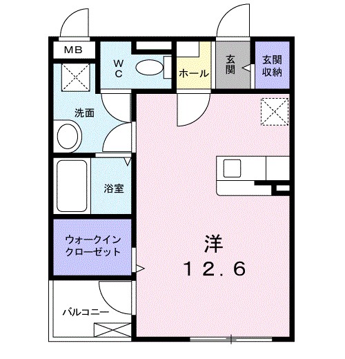 ピーチマウンテン 202号室 間取り