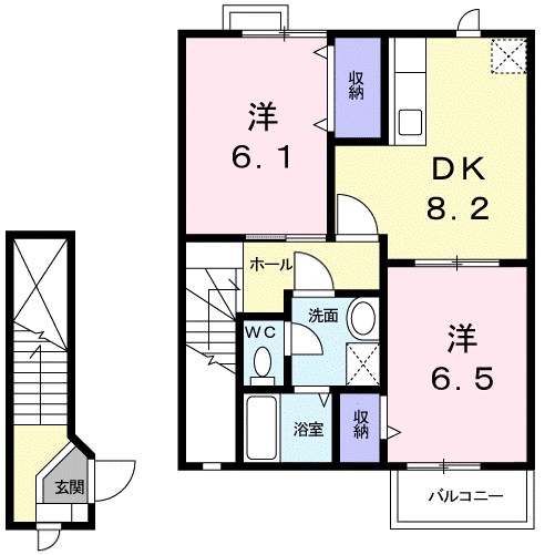オアシスＦ・Ａ 202号室 間取り