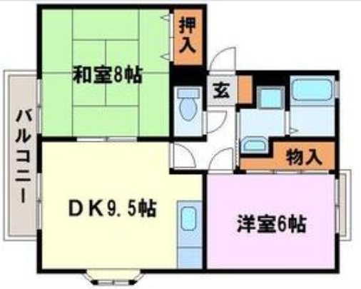 サンライズA 201号室 間取り