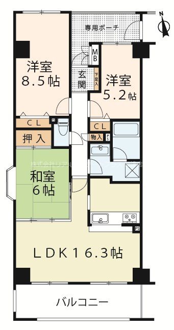 リサービア大津 201号室 間取り