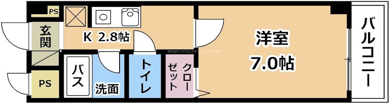 オリオンコート 406号室 間取り