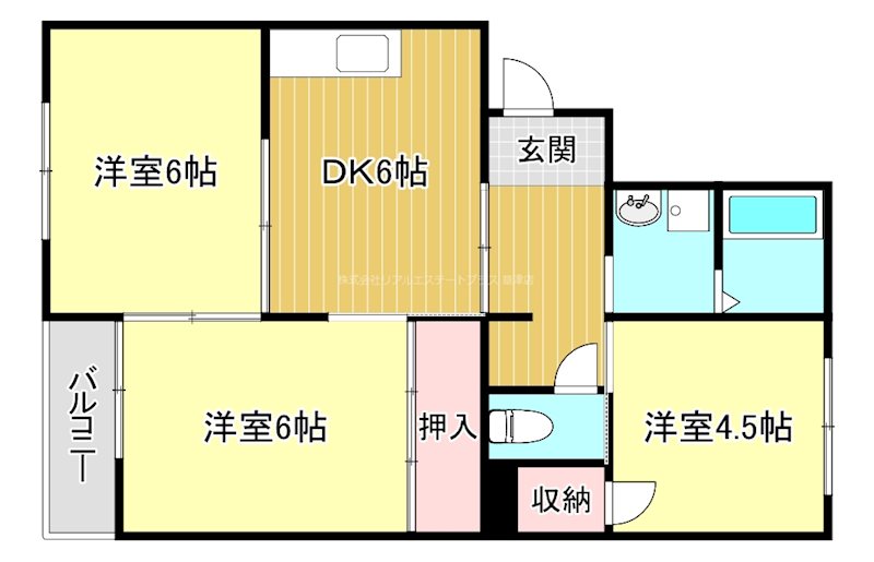 クッキィーD 102号室 間取り