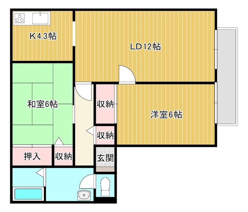 サンガーデン野洲  203号室 間取り