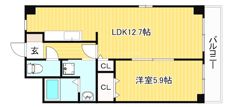 ベルヌーブ森神Ⅵ 301号室 間取り