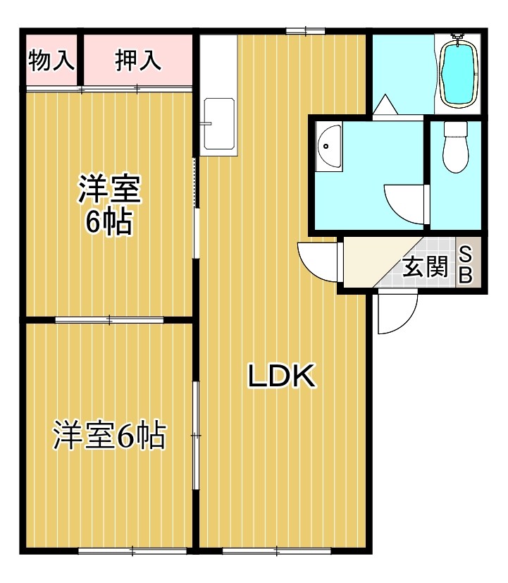 フォレスト 102号室 間取り