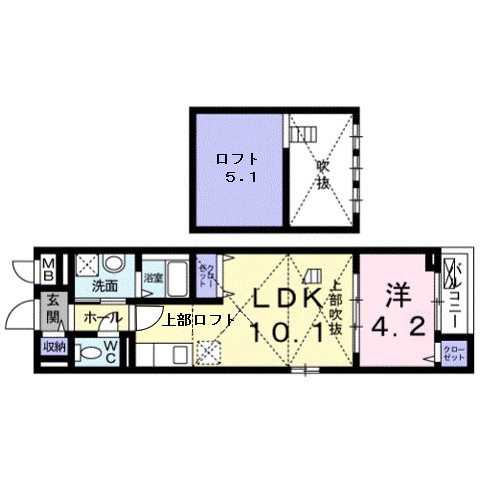ＣｏＣｏ近江八幡 203号室 間取り