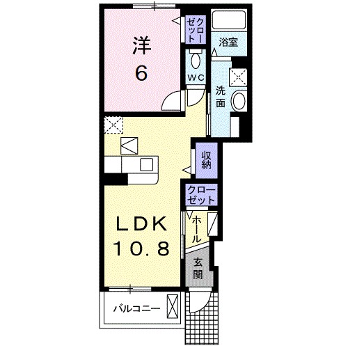 モンテ　グランデ　Ⅱ 102号室 間取り