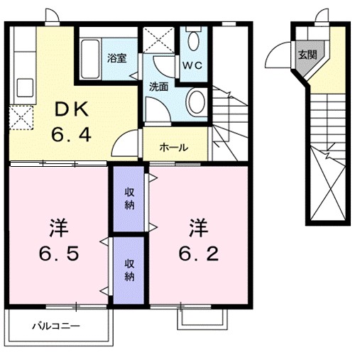 アクア　２１　Ｂ 202号室 間取り