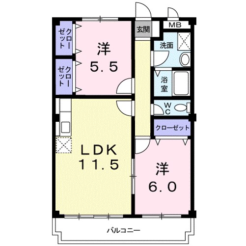 マリッチサワ 203号室 間取り