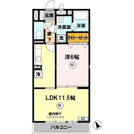 クレセント 105号室 間取り