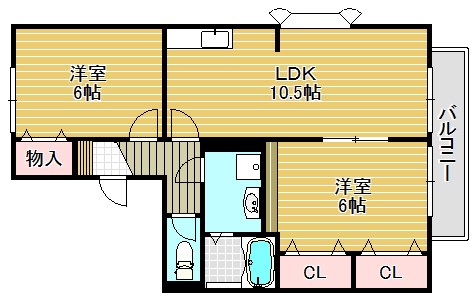 カッセルⅡ 203号室 間取り