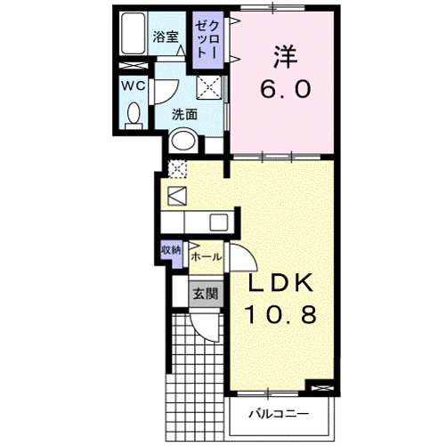 ラシュール　コートⅡ 104号室 間取り