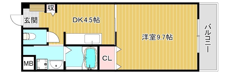 レキュリーブルー　 107号室 間取り