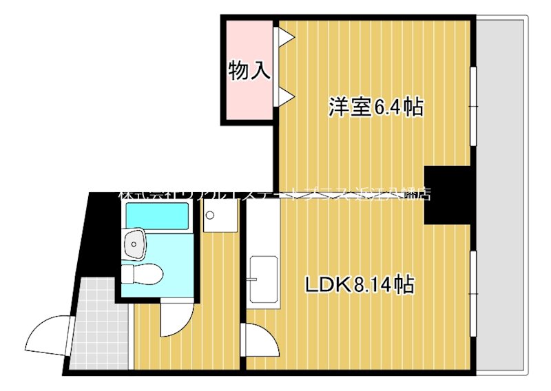カーサ清水花  408号室 間取り