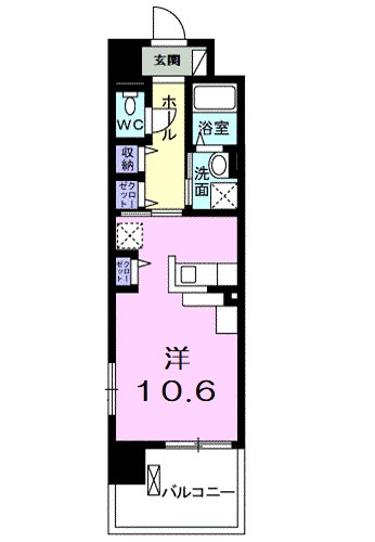ＣＡＳＴＬＥ　ＡＺＵＣＨＩ 305号室 間取り