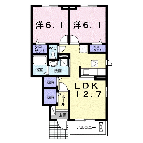 アッソラートⅡ 103号室 間取り