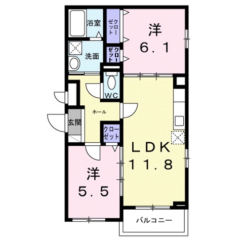 ウエスト　レイク 203号室 間取り