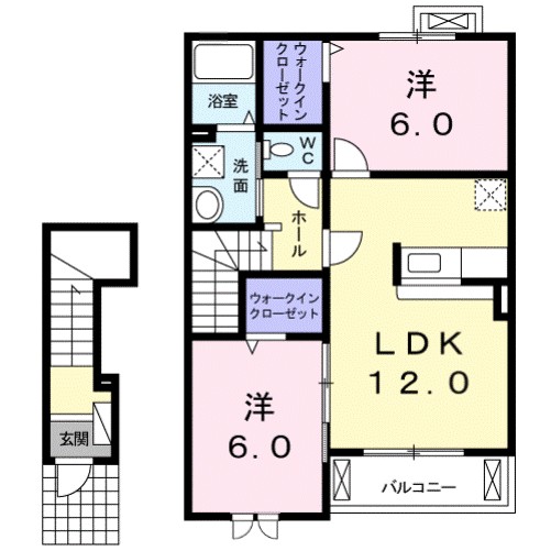 カルム 204号室 間取り