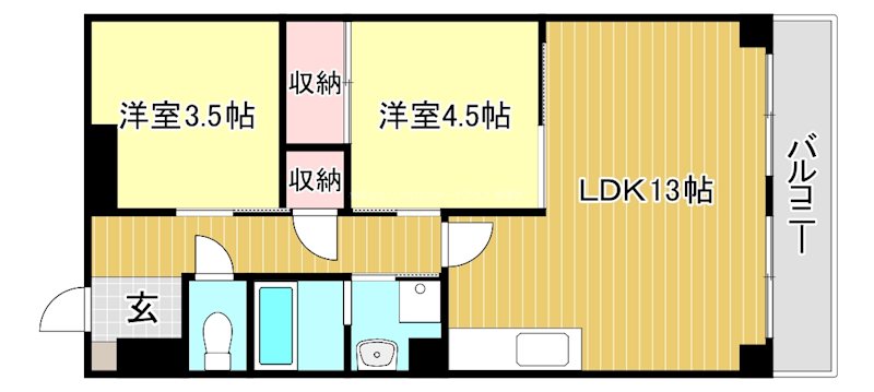 ヴィエナ栗東 603号室 間取り