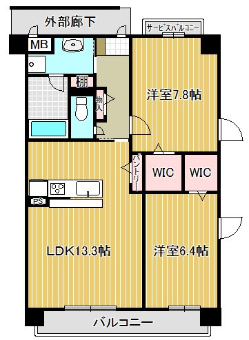セレステ ユノ 307号室 間取り