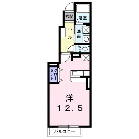 コルプレッソ 101号室 間取り
