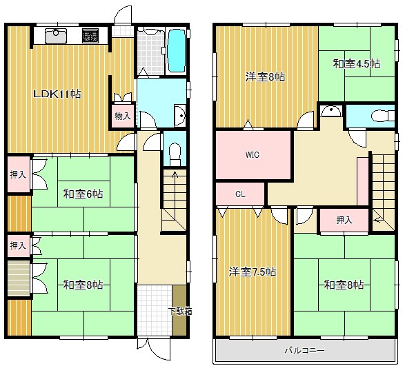 大橋５丁目貸家　I邸 間取り