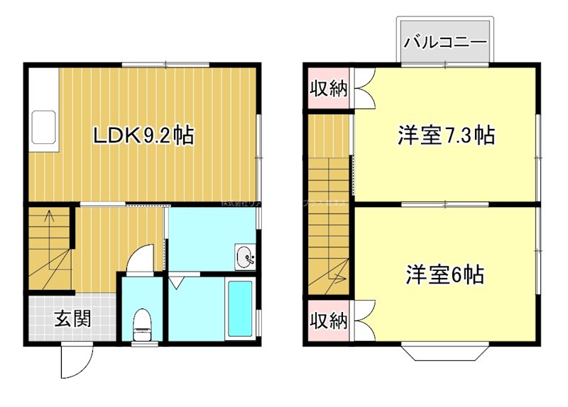 小柿連棟貸家 間取り