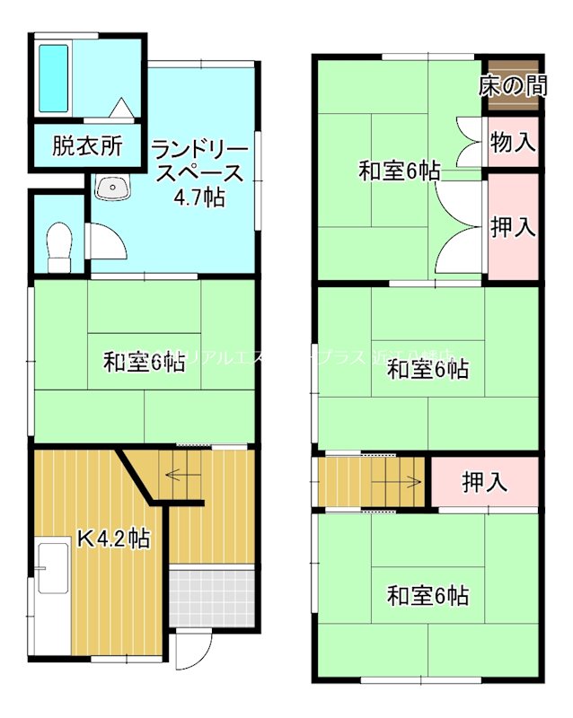 東沖野4-1貸家 間取り
