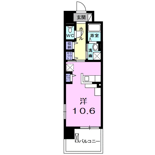 ＣＡＳＴＬＥ　ＡＺＵＣＨＩ 105号室 間取り