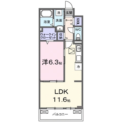岡アパート 103号室 間取り