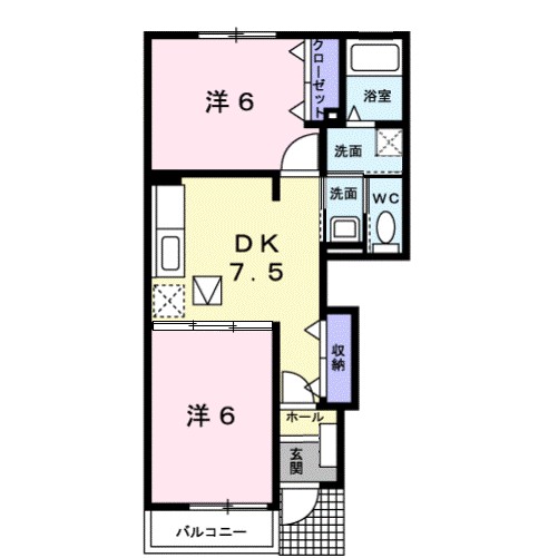 ブローテ 105号室 間取り