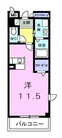 ノール・アンソレイエ 201号室 間取り