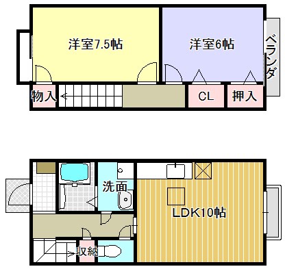 Bonheur Branche A 5号室 間取り