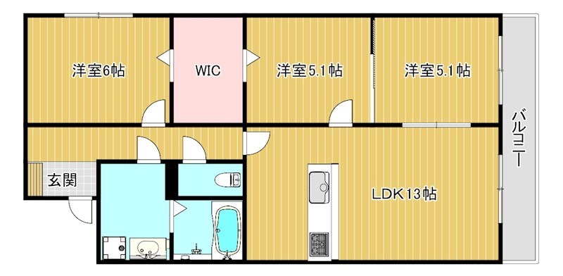 Ace　One  106号室 間取り
