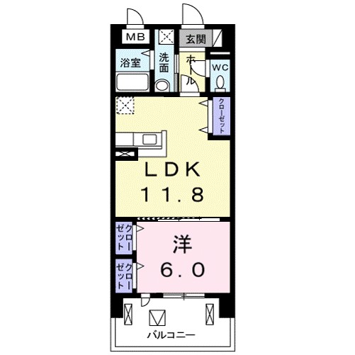 ラ　プレミエ－ル　エトワ－ル 403号室 間取り