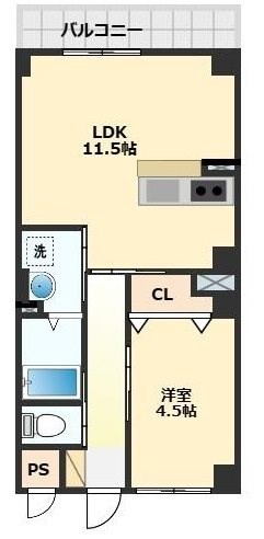 アスフォート野洲 301号室 間取り