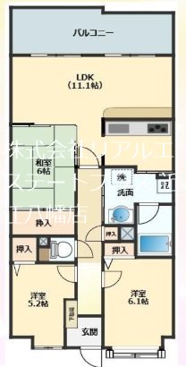 シャルマンコーポ野洲Ⅱ  207号室 間取り