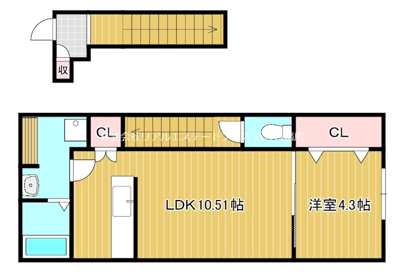 メルシーモア五個荘 203号室 間取り