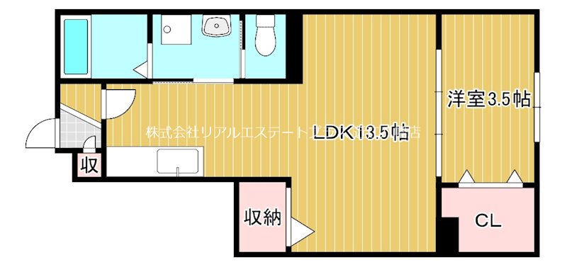 メルシーモア五個荘 102号室 間取り