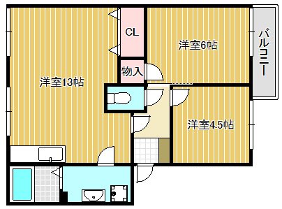 ベルヴェデールIMAI Ⅰ 104号室 間取り