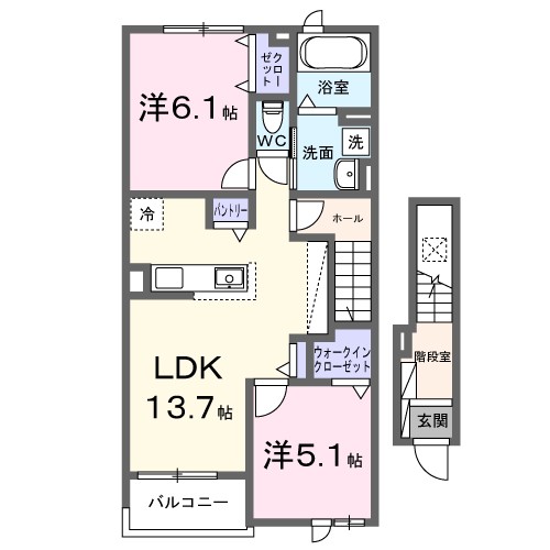 ステラ守山 202号室 間取り