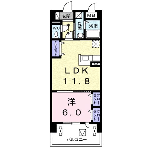 ラ　プレミエ－ル　エトワ－ル 504号室 間取り