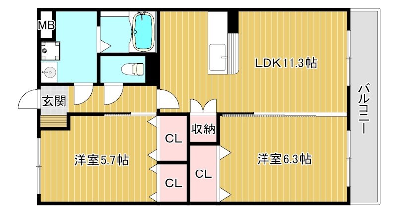 ユーミー能登川ＵＮＯ  301号室 間取り
