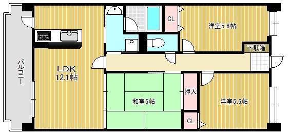 クラルテ・ファミーユ 302号室 間取り