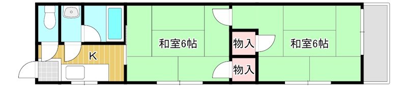 コーポひばり丘町 101号室 間取り