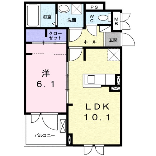 バンブーフォレストＡ 301号室 間取り